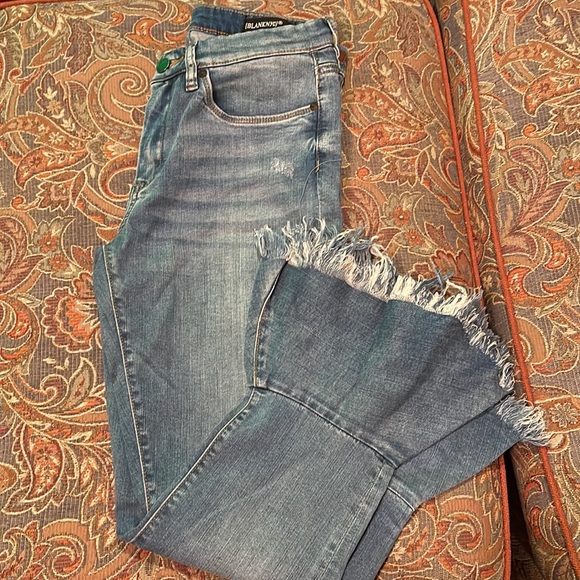 NWOT Blank NYC Cropped Denim Jeans with flare detailing. Vintage Denim!!! - Picture 2 of 5